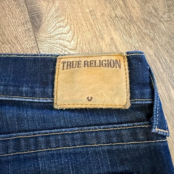 True Religion Y2K “Ricky” Jeans Men's 34 Dark Blue Wash Relaxed Straight USA - Picture 5 of 9